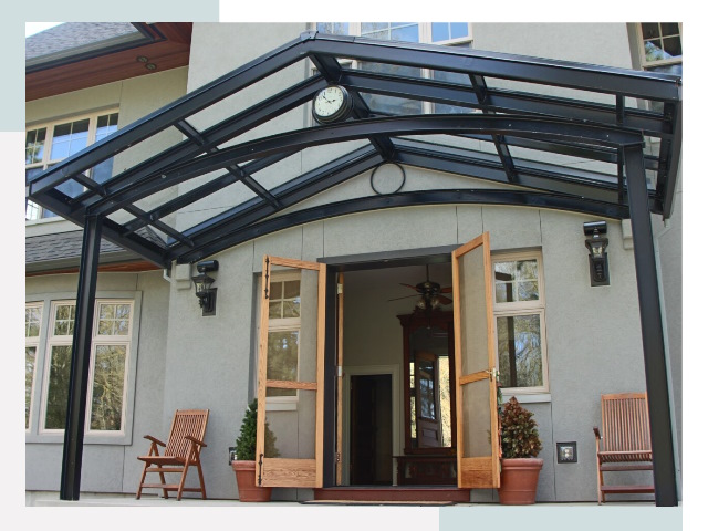 Козырьки металлические в Устях-Лабинске