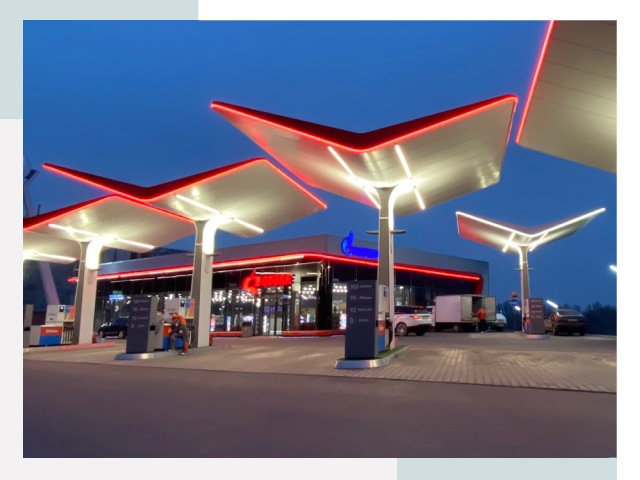 Навесы для АЗС в Устях-Лабинске